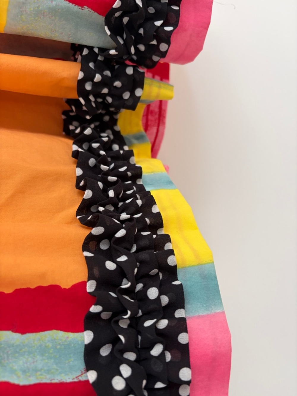 Multicolor Striped Midi Dress - Bright Pink & Yellow - Picture 4 of 6